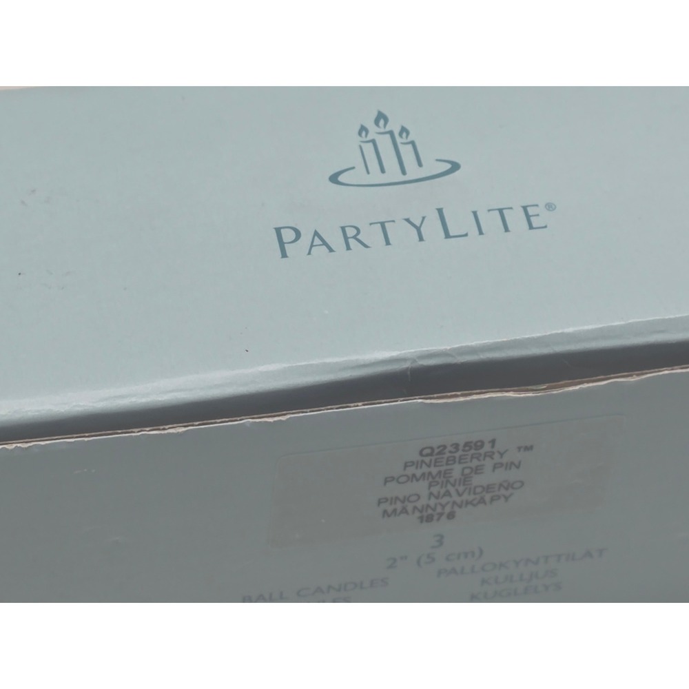 PartyLite Pineberry 2 Inch Ball‎ Candles Forest Green Set of 3 Q23591 Portugal - Picture 4 of 6